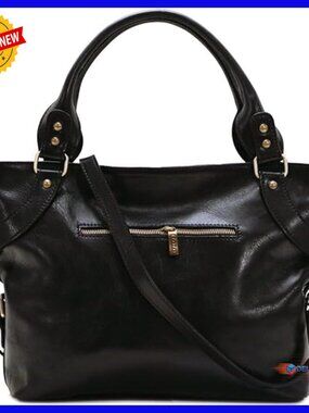 Italian Leather Hobo Shoulder Bag with Tablet Compartment & Lifetime Warranty